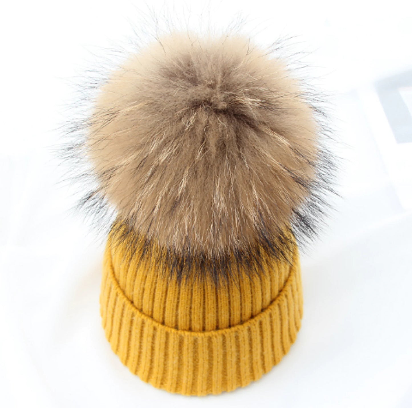 Winter Hat Luxury Fox Fur Beanie