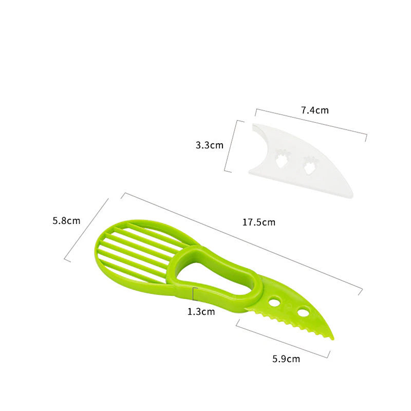 3 in 1 Avocado Slicer PP Avocado Slicer and Pitter Avocado Peeler Cutter Skinner and Corer Fruit Tools KC0128