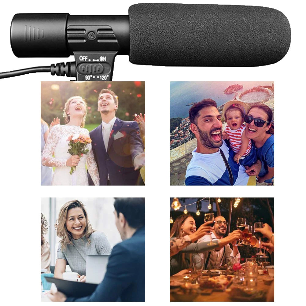 Professional 3.5Mm Digital Talk Video Recording Microphone Interview Hifi HD Sound Mic Microphone DSLR Battery Camera Mic 2020