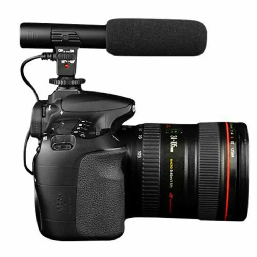 Professional 3.5Mm Digital Talk Video Recording Microphone Interview Hifi HD Sound Mic Microphone DSLR Battery Camera Mic 2020