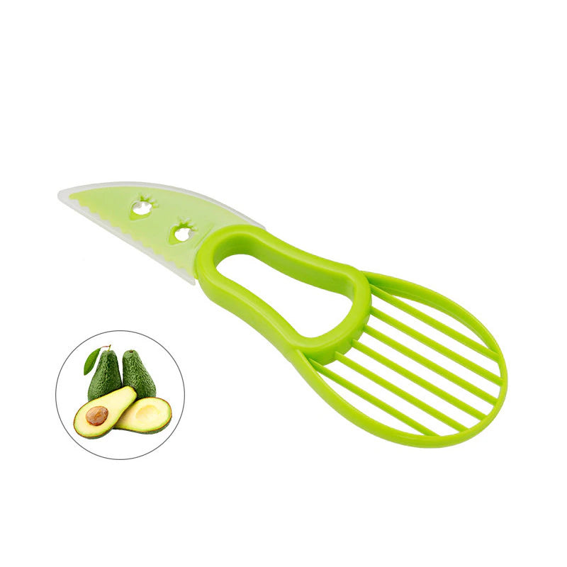 3 in 1 Avocado Slicer PP Avocado Slicer and Pitter Avocado Peeler Cutter Skinner and Corer Fruit Tools KC0128