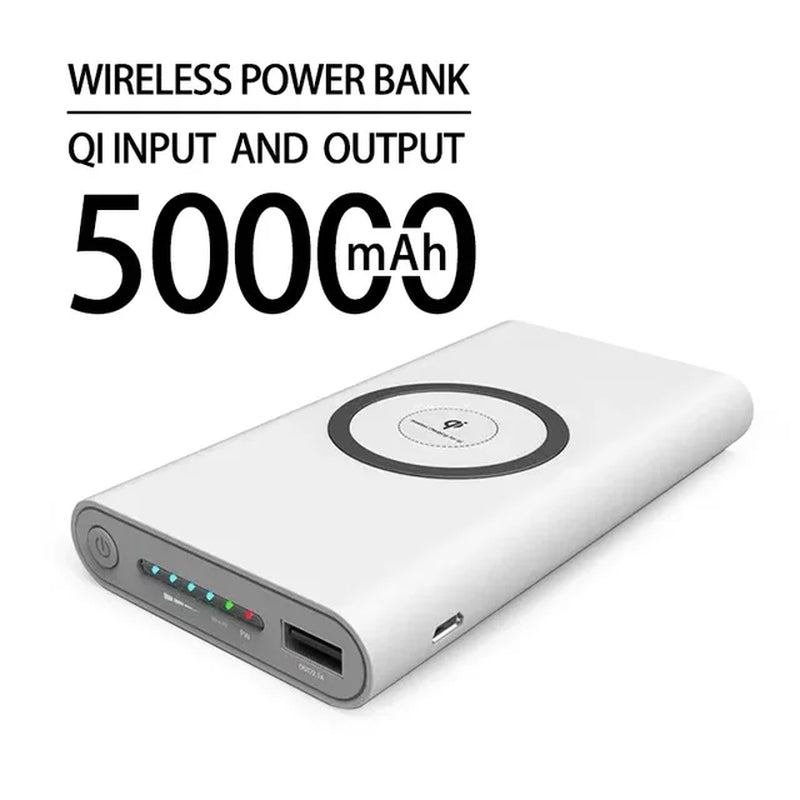 Free Shipping 200000Mah Wireless Power Bank Two-Way Fast Charging Powerbank Portable Charger Type-C External Battery for Iphone