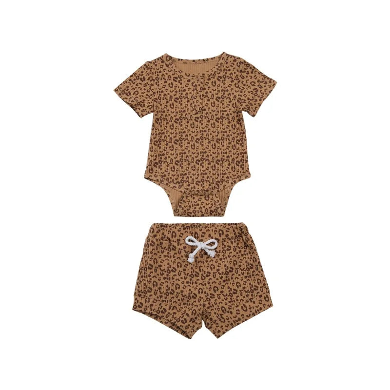 Winter Infant 0-4Y 2PCS Leopard Pullover Top + Long Pants Set