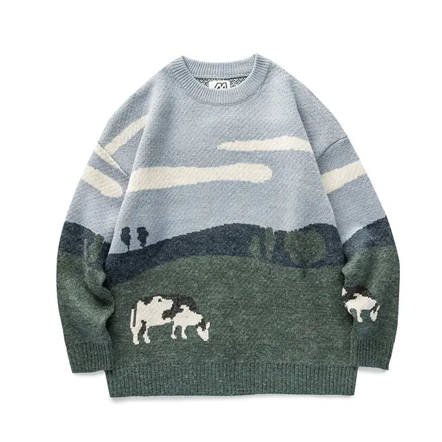 LAPPSTER-Youth Men Harajuku Moutain Winter Sweaters