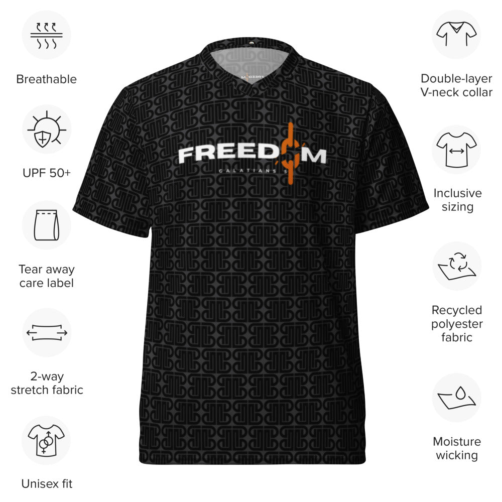 Freedom Recycled unisex sports jersey