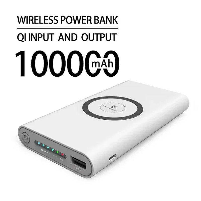 Free Shipping 200000Mah Wireless Power Bank Two-Way Fast Charging Powerbank Portable Charger Type-C External Battery for Iphone