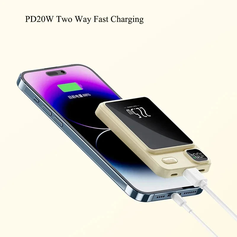 Power Bank Magnetic 30000Mah 22.5W Fast Charging PD20W Wireless External Battery Magsafe Powerbank for Iphone 14 Samsung Huawei