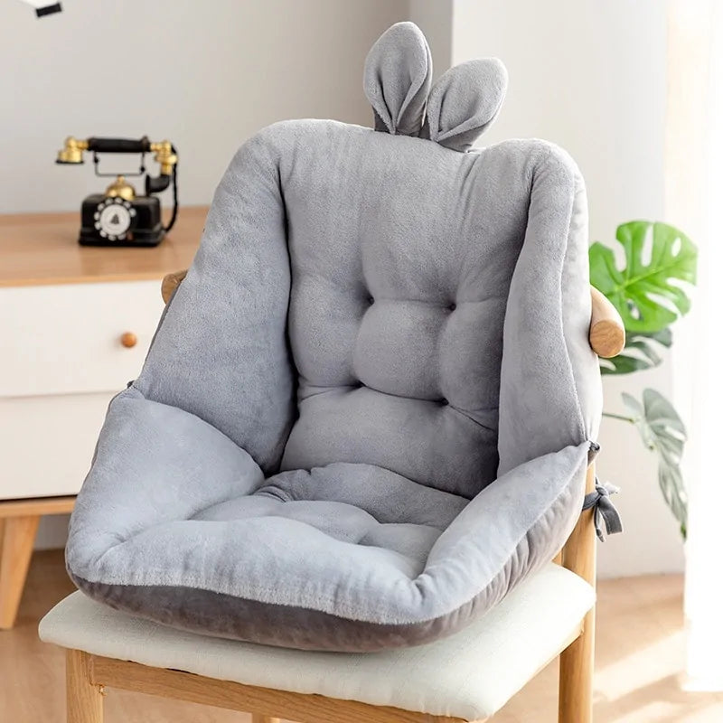 Thick Winter Plush Cushion Backrest Chair Seat