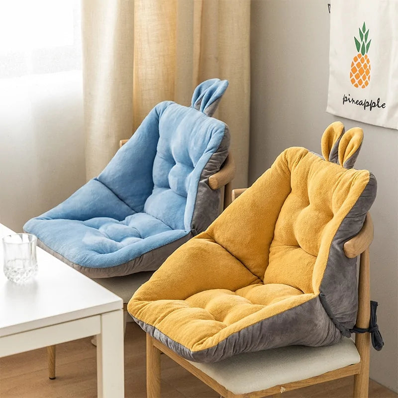 Thick Winter Plush Cushion Backrest Chair Seat