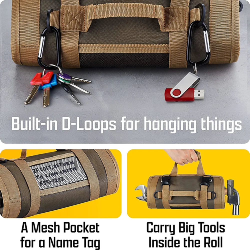 Multi-Purpose Tool Bag Professional High Quality Multi Pocket Hardware Tools Pouch Roll up Small Portable Tools Organizer Bag