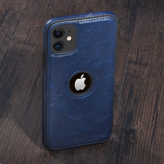 Funda de teléfono de cuero PU de color sólido para iPhones