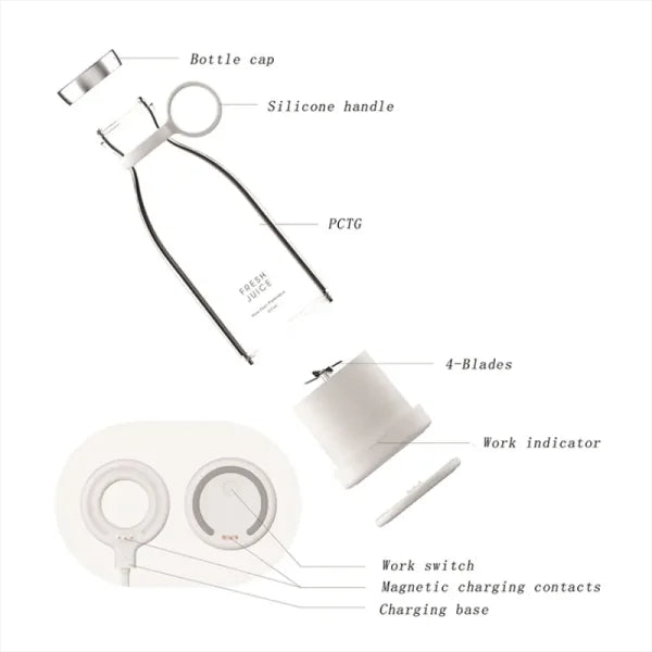 Tasse de presse-agrumes électrique USB sans fil