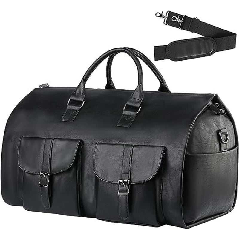 Carry-On Garment Bag Large Duffel Bag Suit Travel Bag Weekend Bag Flight Bag with Shoe Pouch for Men Women