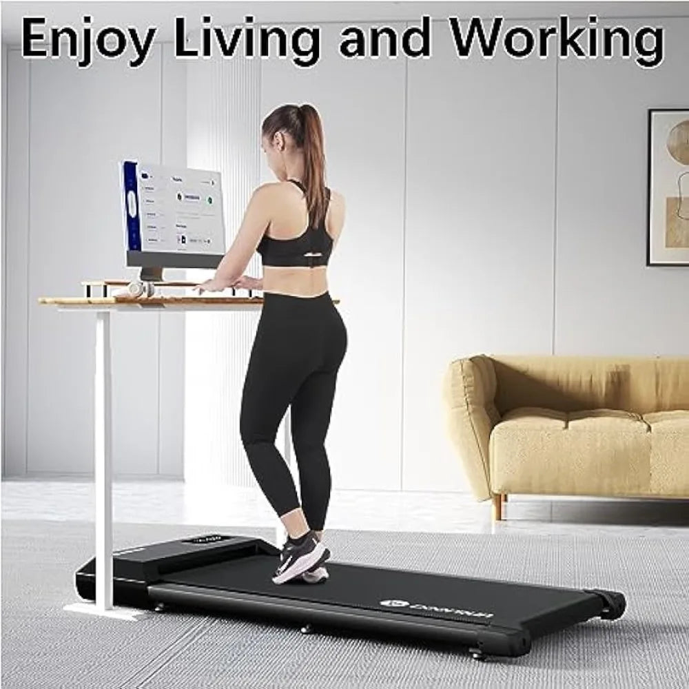 Walking Pad 2 in 1 under Desk Treadmill, 2.5HP Low Noise Walking Pad Running Jogging Machine with Remote Control Home Office