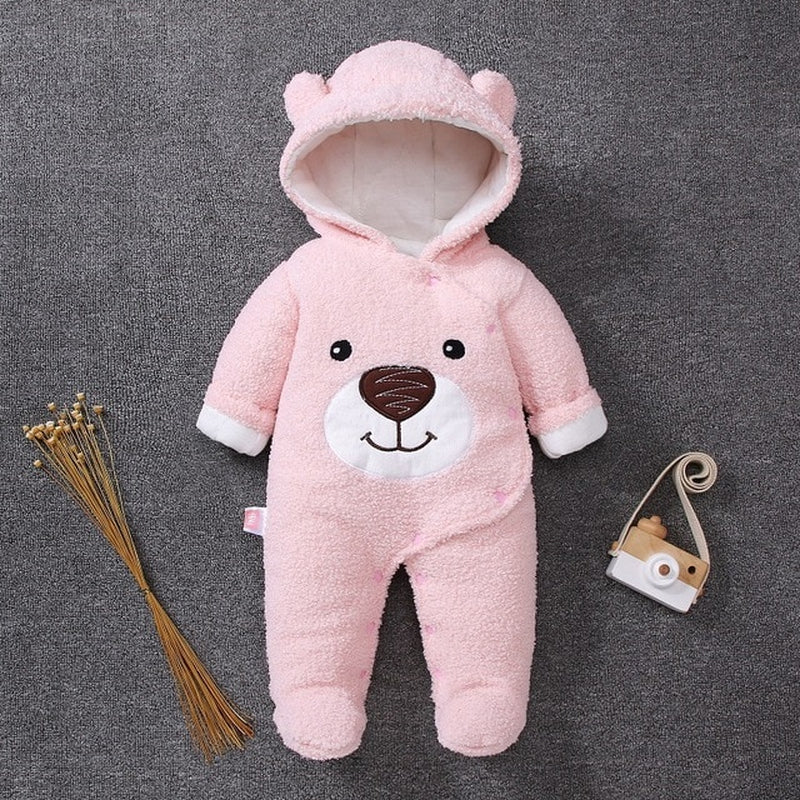 New Born Baby Footies 2022 Winter Warm Clothing 3 9 6 12 Month Baby Kids Boys Girls Cotton Newborn Toddler Infant Footies